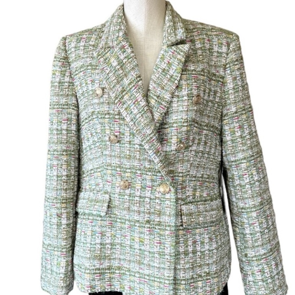 Rachel Zoe NWT light green tweed wonderful blazer jacket‌‌‌‌‌‌‌‌‌‌‌‌‌‌‌‌…‌‌‌‌